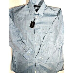 New Kenneth Roberts Platinum Mens Button Up Long Sleeve Shirt 17.5 34/35